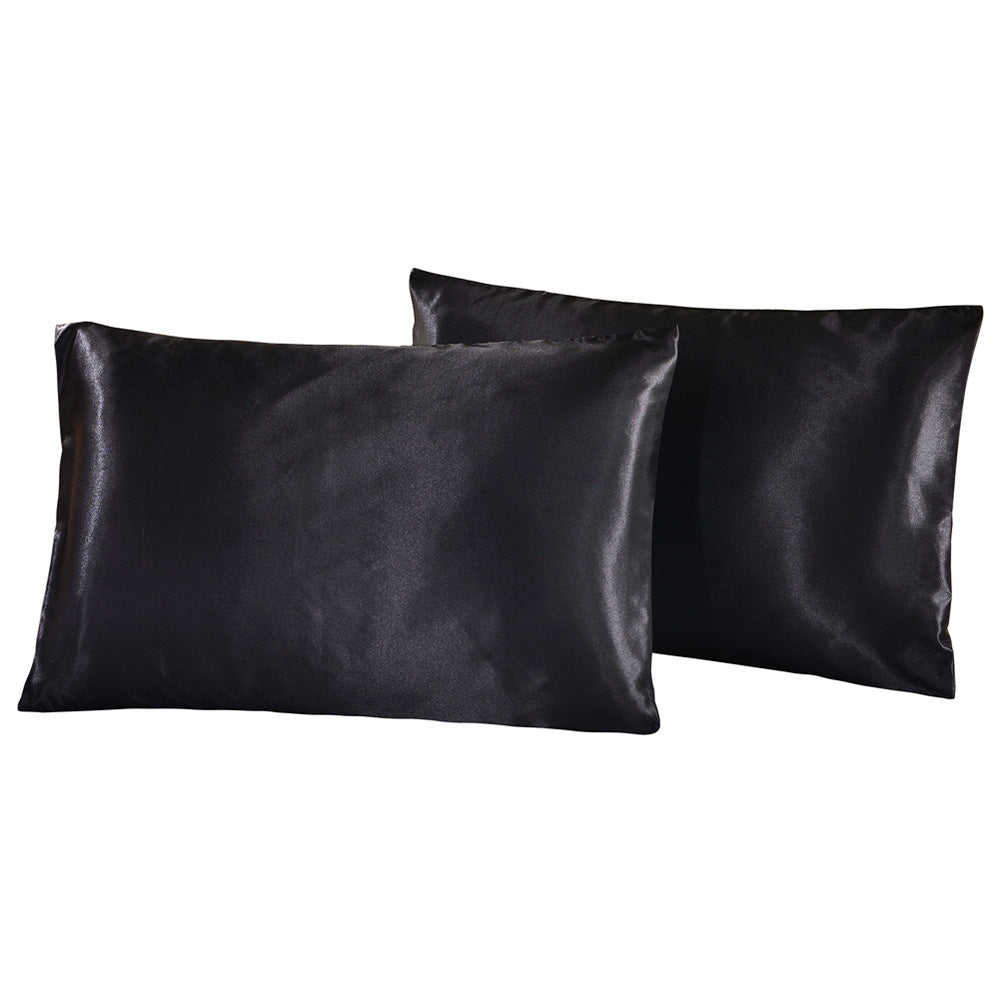 Luxury Solid‑Color Satin Silk Pillowcase – Hotel Collection