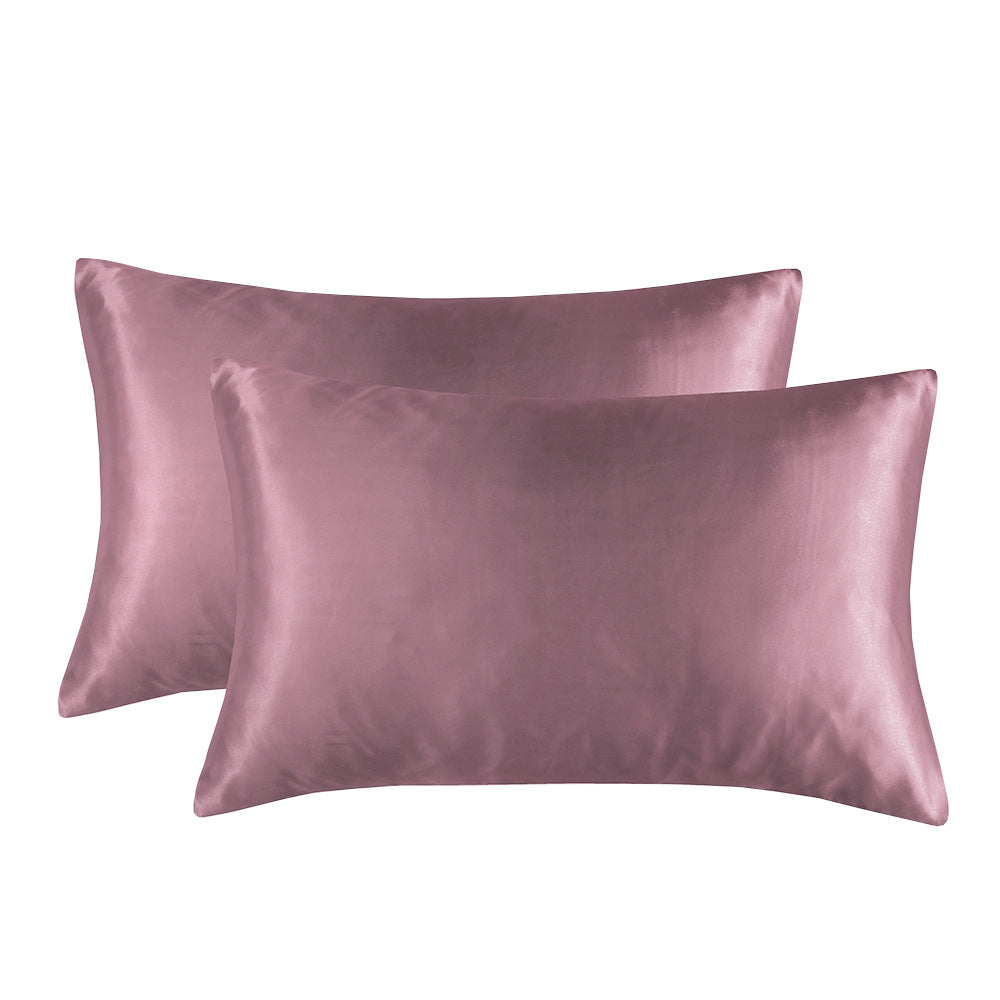 Luxury Solid‑Color Satin Silk Pillowcase – Hotel Collection