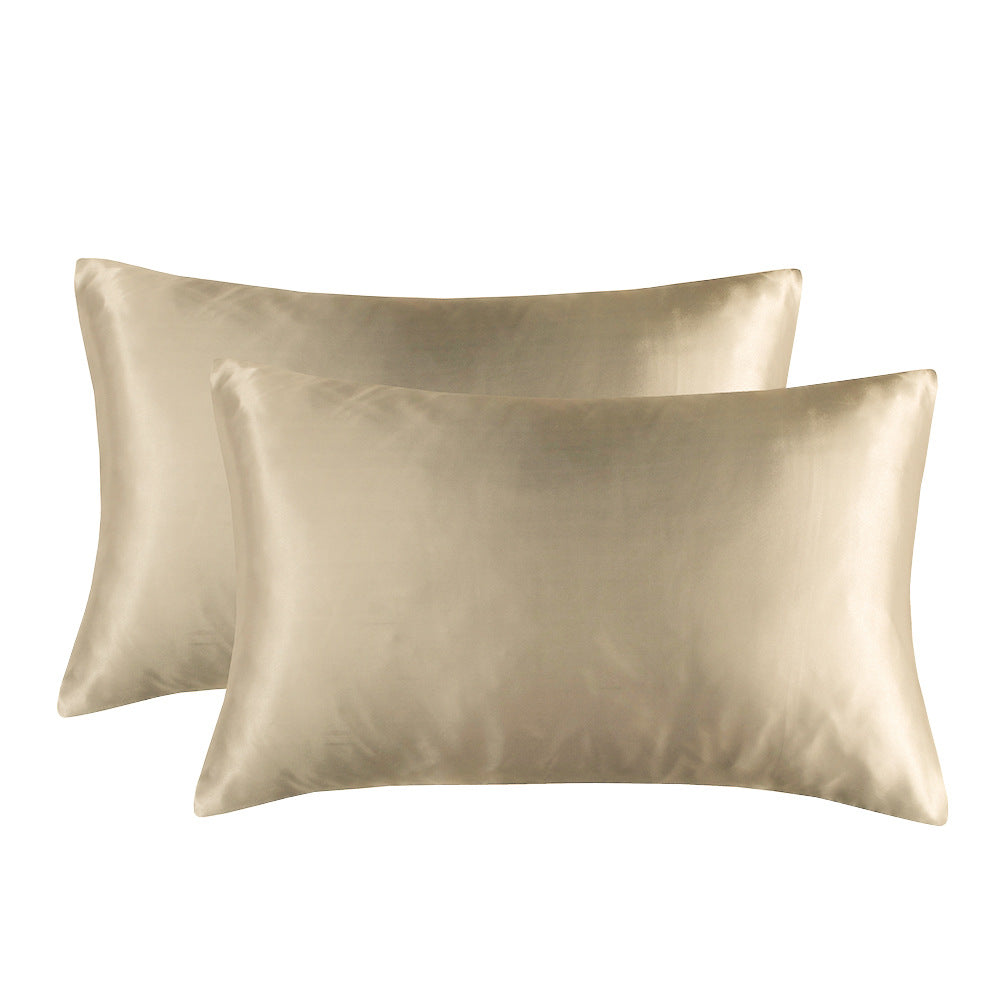 Luxury Solid‑Color Satin Silk Pillowcase – Hotel Collection