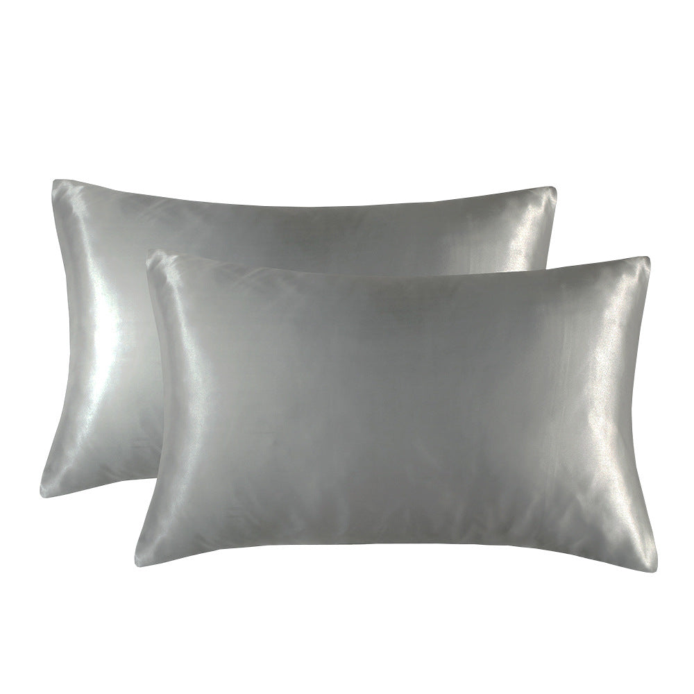 Luxury Solid‑Color Satin Silk Pillowcase – Hotel Collection