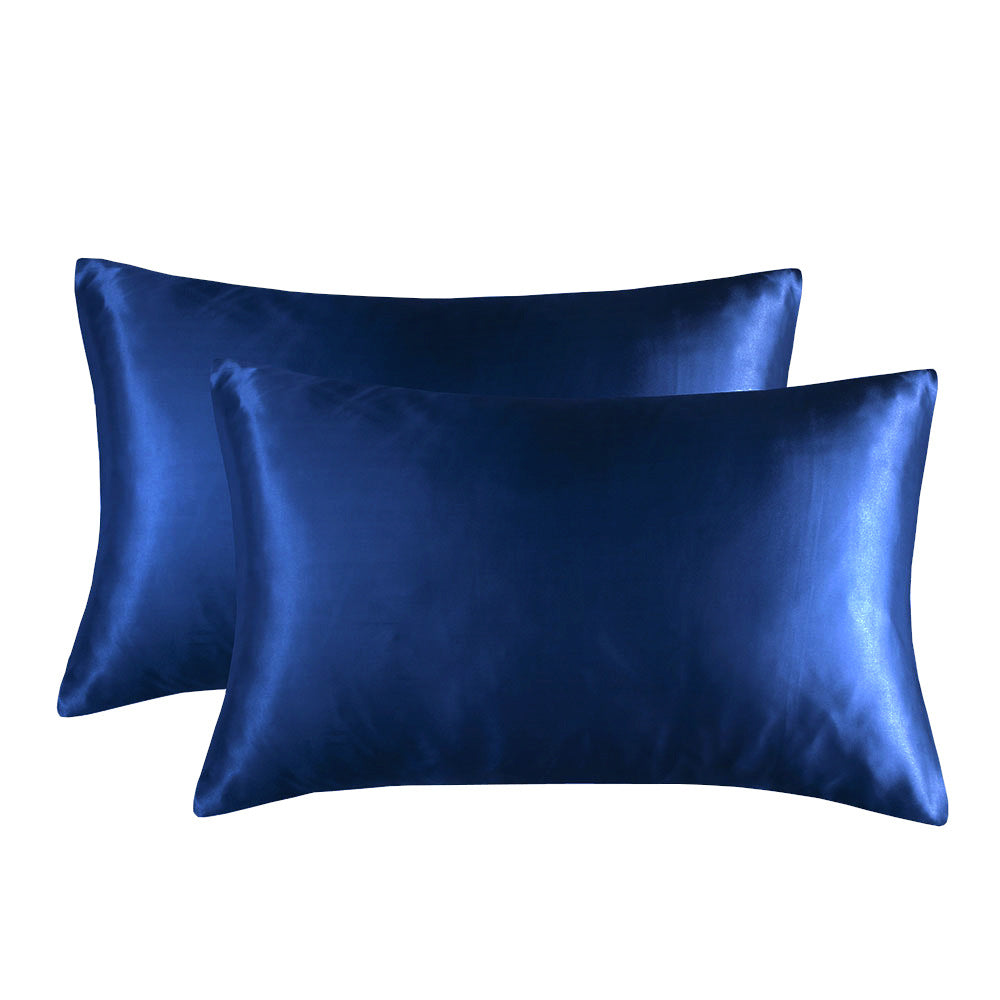 Luxury Solid‑Color Satin Silk Pillowcase – Hotel Collection
