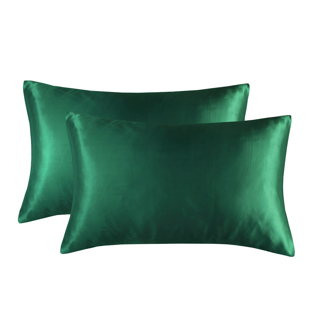 Luxury Solid‑Color Satin Silk Pillowcase – Hotel Collection