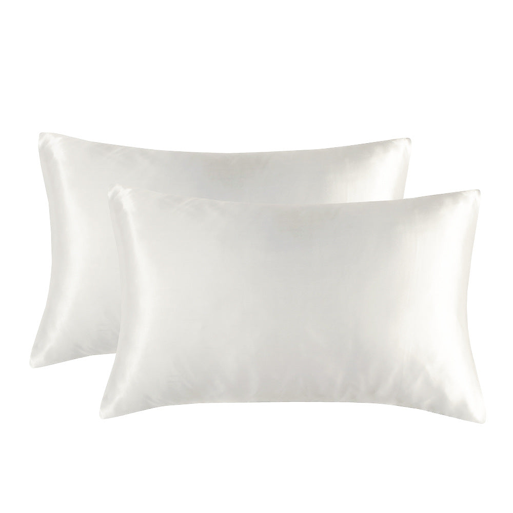Luxury Solid‑Color Satin Silk Pillowcase – Hotel Collection