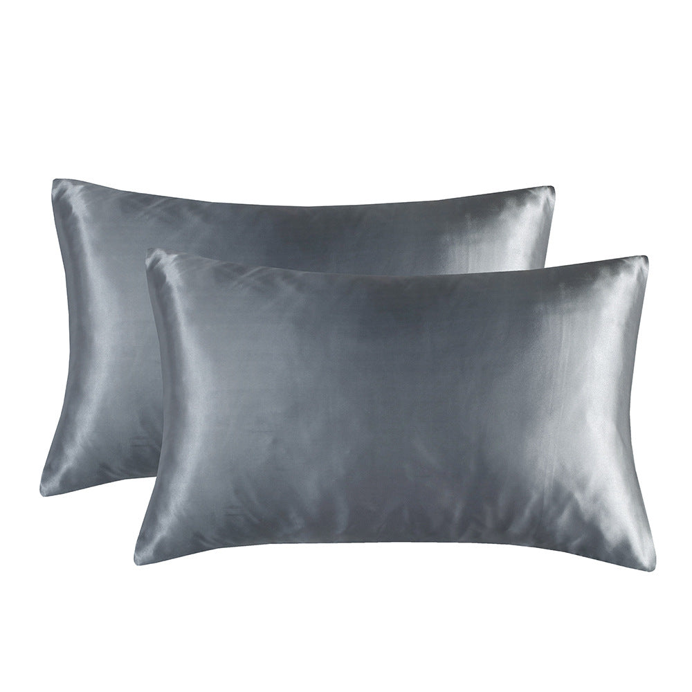 Luxury Solid‑Color Satin Silk Pillowcase – Hotel Collection
