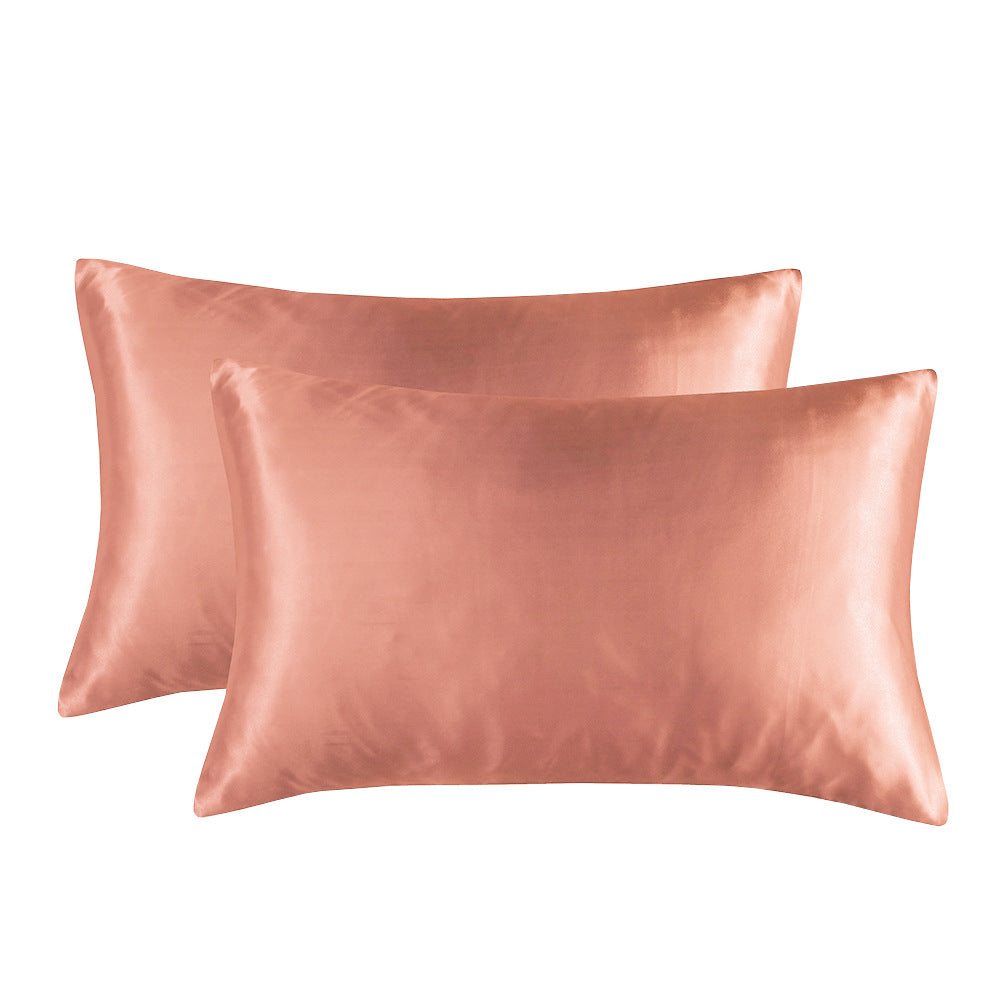 Luxury Solid‑Color Satin Silk Pillowcase – Hotel Collection