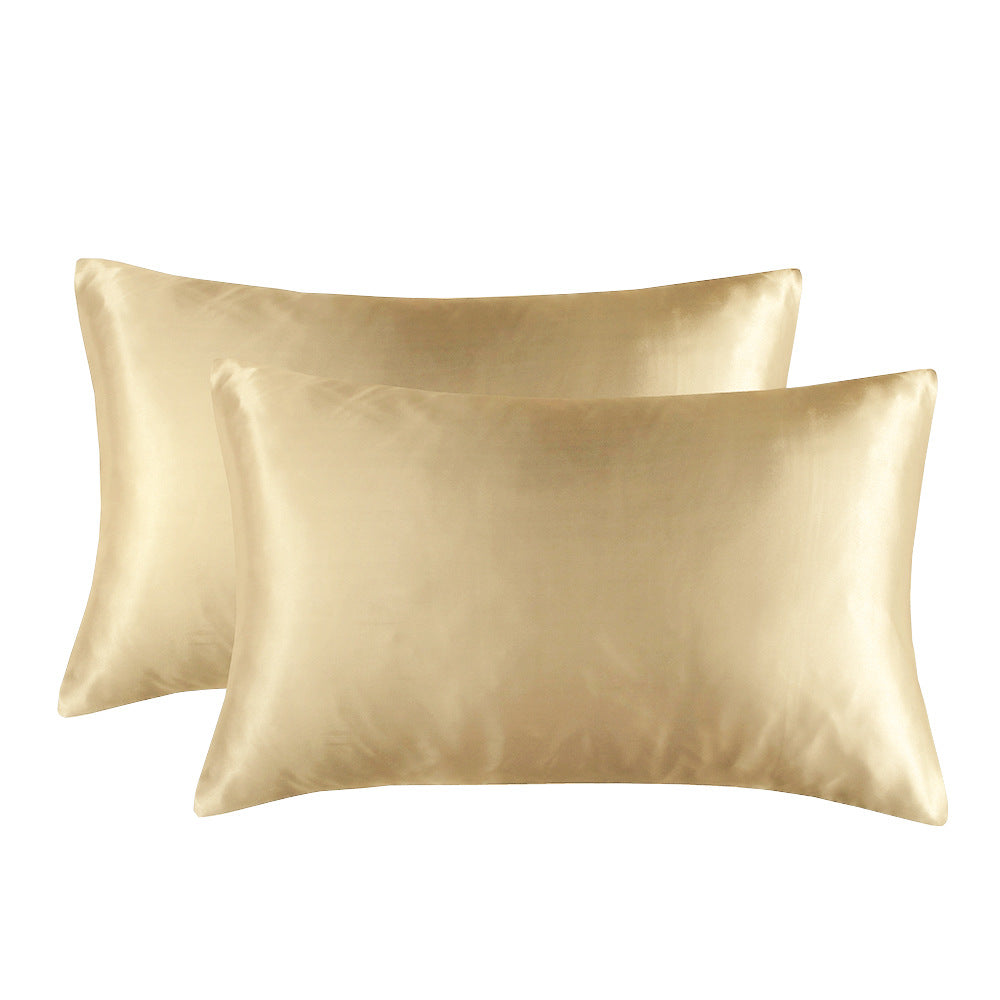 Luxury Solid‑Color Satin Silk Pillowcase – Hotel Collection