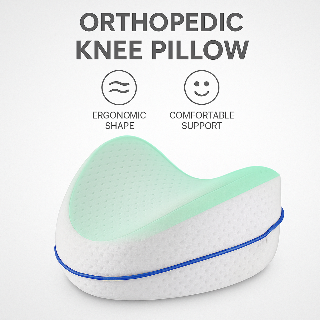 Heart‑Shaped Kneeva Memory‑Foam Leg & Knee Pillow