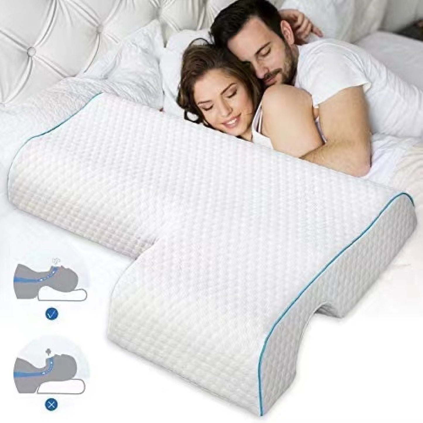 Dual‑Use Zero‑Pressure Couple Memory‑Foam Pillow – Shared Comfort?