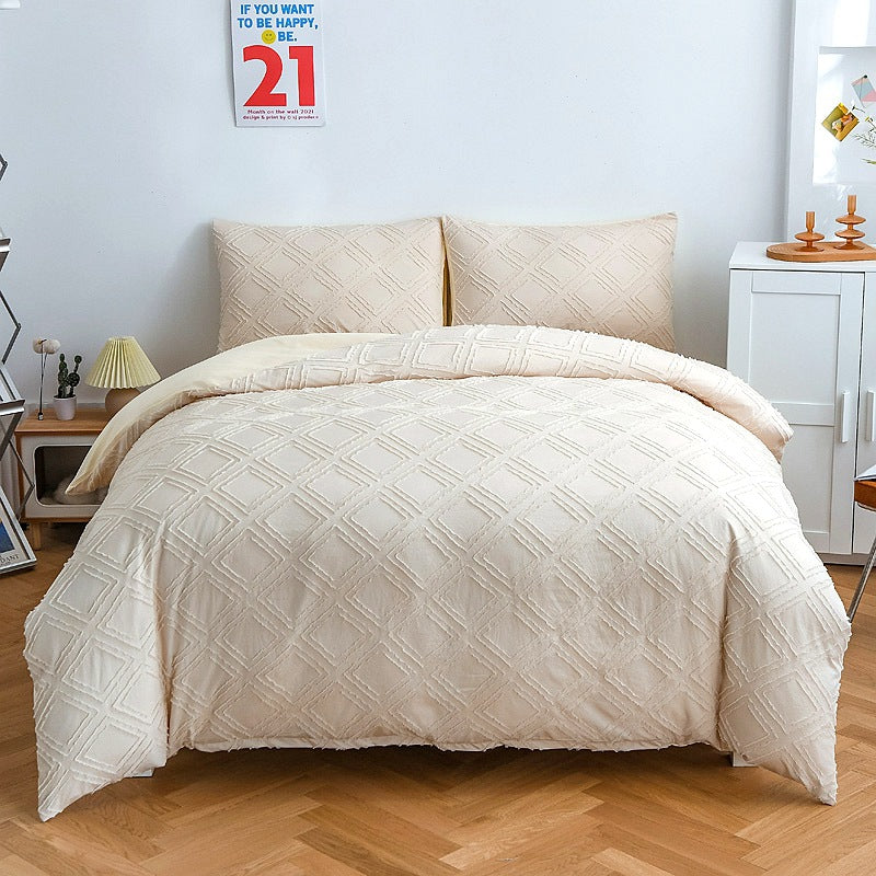 Minimalist Solid‑Color 3‑Piece Bedding Set – Easy Style