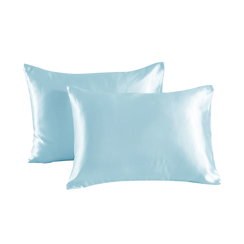 Luxury Solid‑Color Satin Silk Pillowcase – Hotel Collection