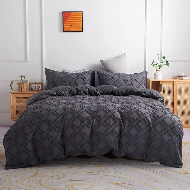 Minimalist Solid‑Color 3‑Piece Bedding Set – Easy Style