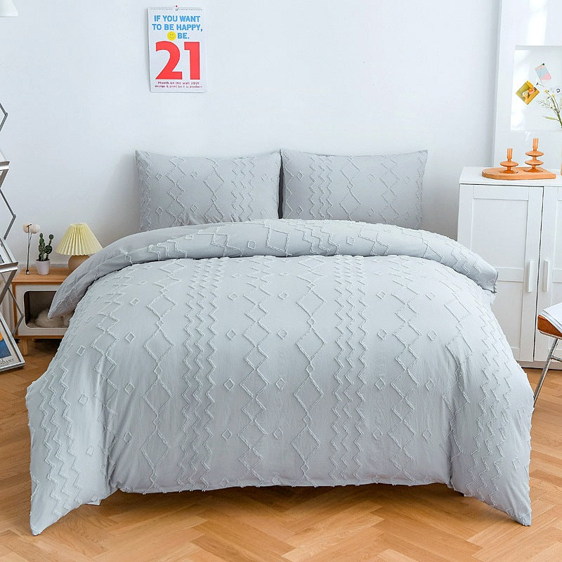 Minimalist Solid‑Color 3‑Piece Bedding Set – Easy Style