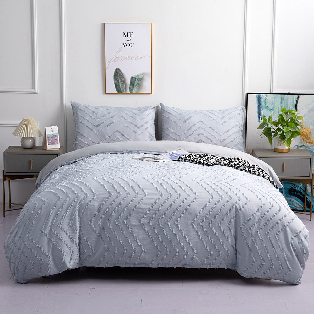 Minimalist Solid‑Color 3‑Piece Bedding Set – Easy Style