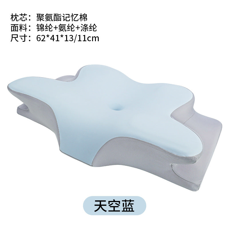 Wing‑Style Cervical Memory‑Foam Pillow – Ergonomic Support