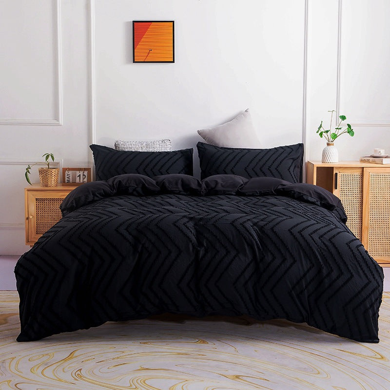Minimalist Solid‑Color 3‑Piece Bedding Set – Easy Style