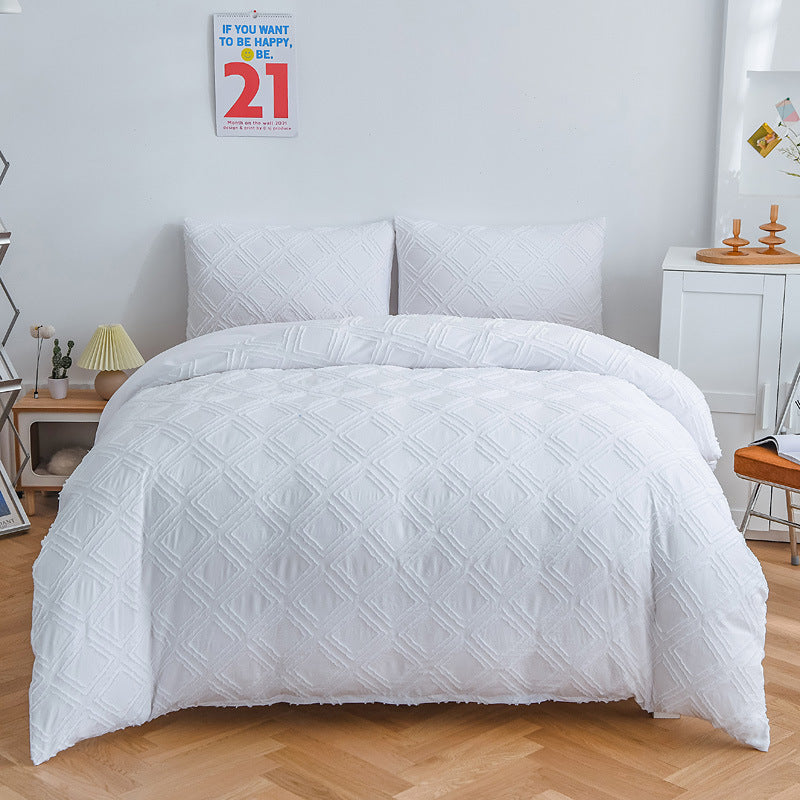 Minimalist Solid‑Color 3‑Piece Bedding Set – Easy Style