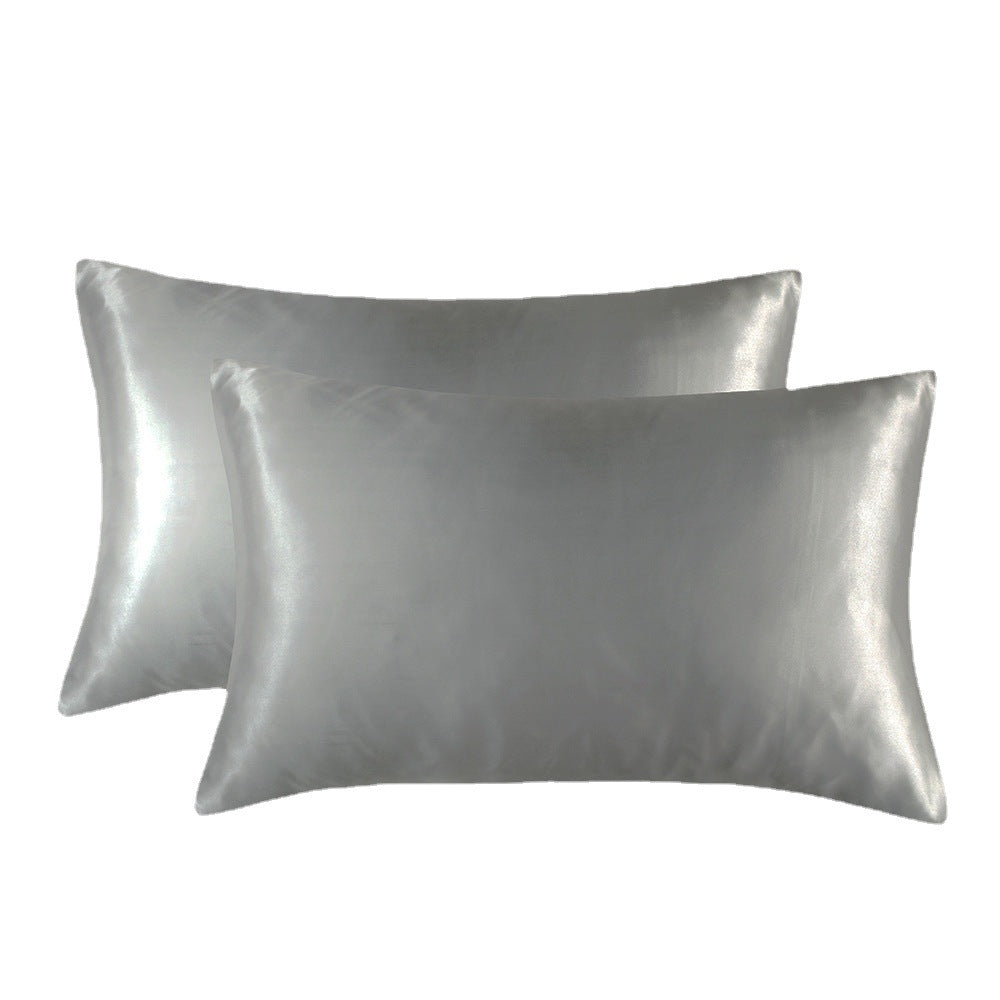 Luxury Solid‑Color Satin Silk Pillowcase – Hotel Collection