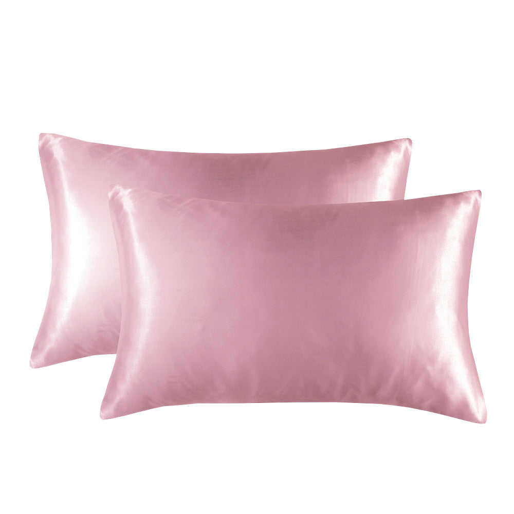 Luxury Solid‑Color Satin Silk Pillowcase – Hotel Collection