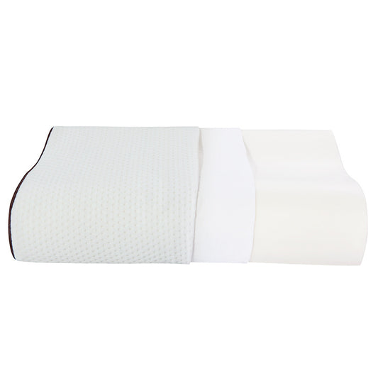 Wave‑Contour Cervical Memory‑Foam Pillow – Neck Relief