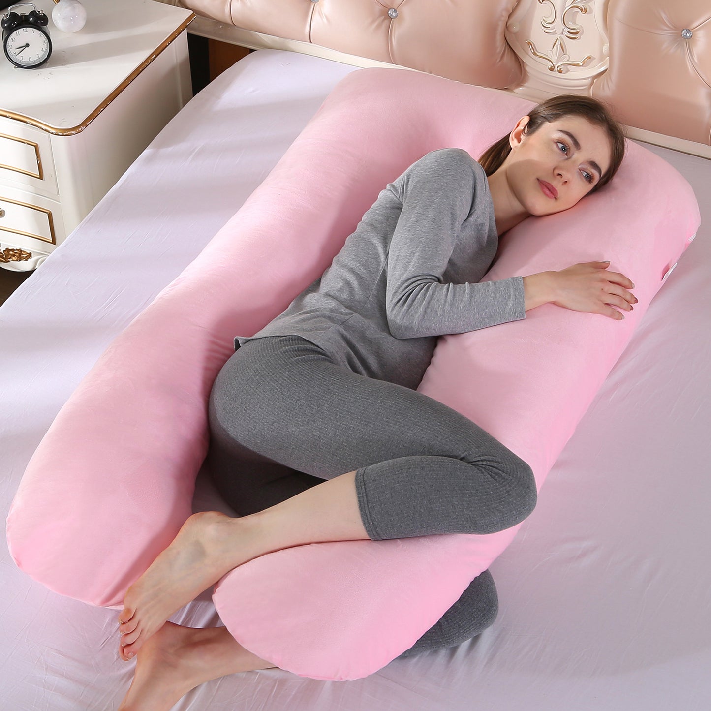 U‑Shaped Body Pillow – Full‑Length Side Sleep Support