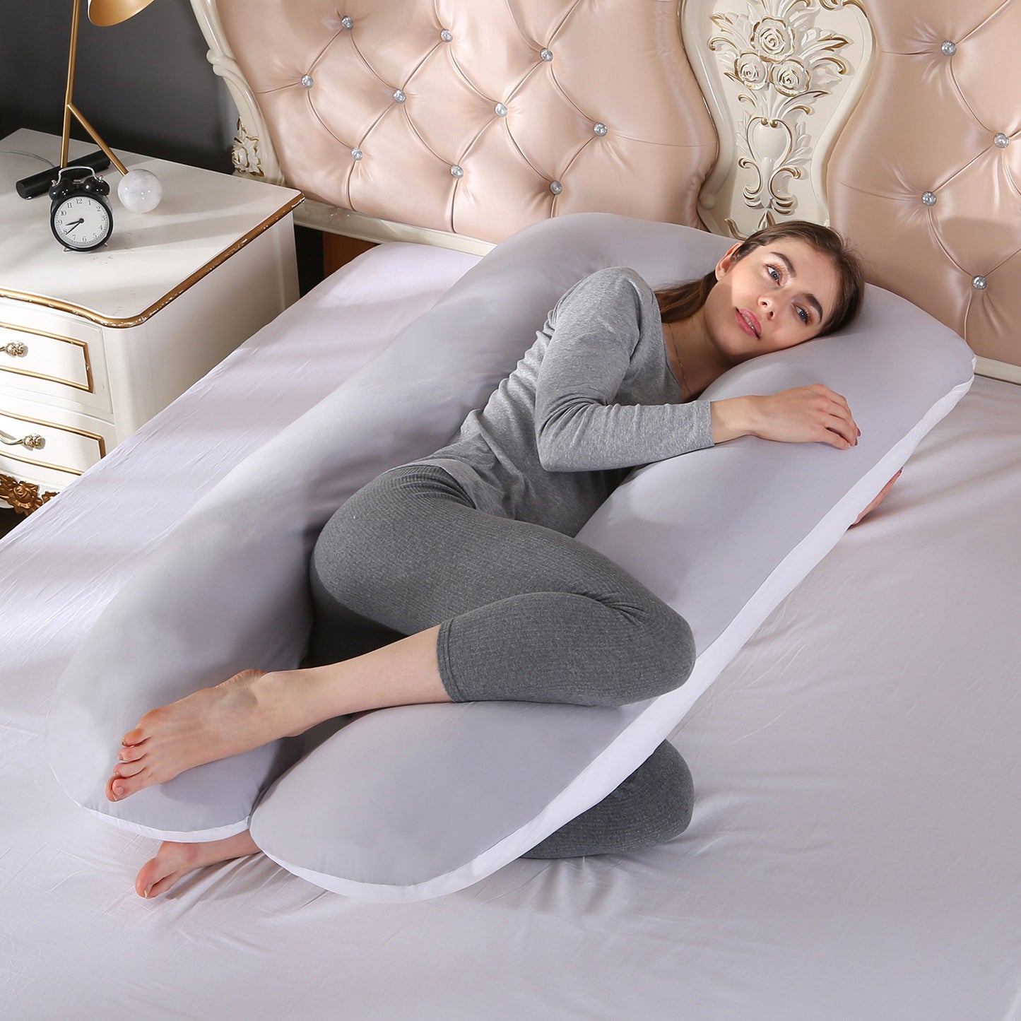 U‑Shaped Body Pillow – Full‑Length Side Sleep Support