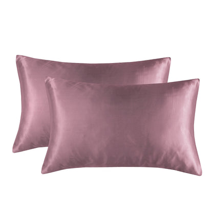 Luxury Solid‑Color Satin Silk Pillowcase – Hotel Collection