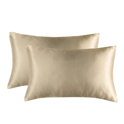 Luxury Solid‑Color Satin Silk Pillowcase – Hotel Collection