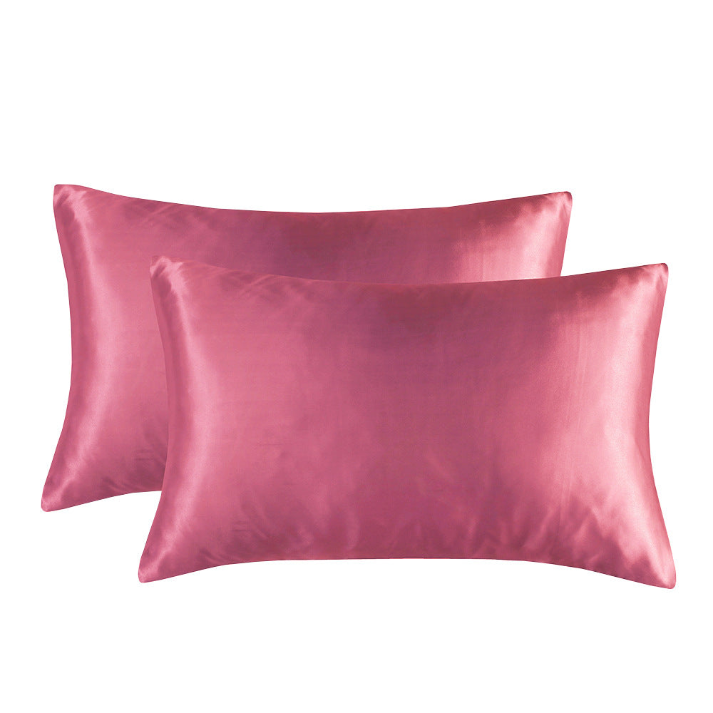 Luxury Solid‑Color Satin Silk Pillowcase – Hotel Collection