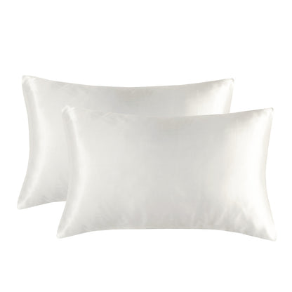 Luxury Solid‑Color Satin Silk Pillowcase – Hotel Collection
