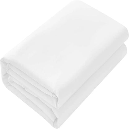 Dazzling 600 TC Pure High Quality Egyptian Cotton Sheets 4 Piece Sheet Set Contain 18 Inch Deep Pocket Fitted Sheet with 360° Elastic Corners All around White Solid Queen Size