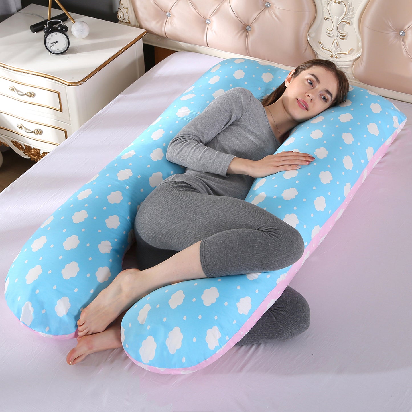 U‑Shaped Body Pillow – Full‑Length Side Sleep Support