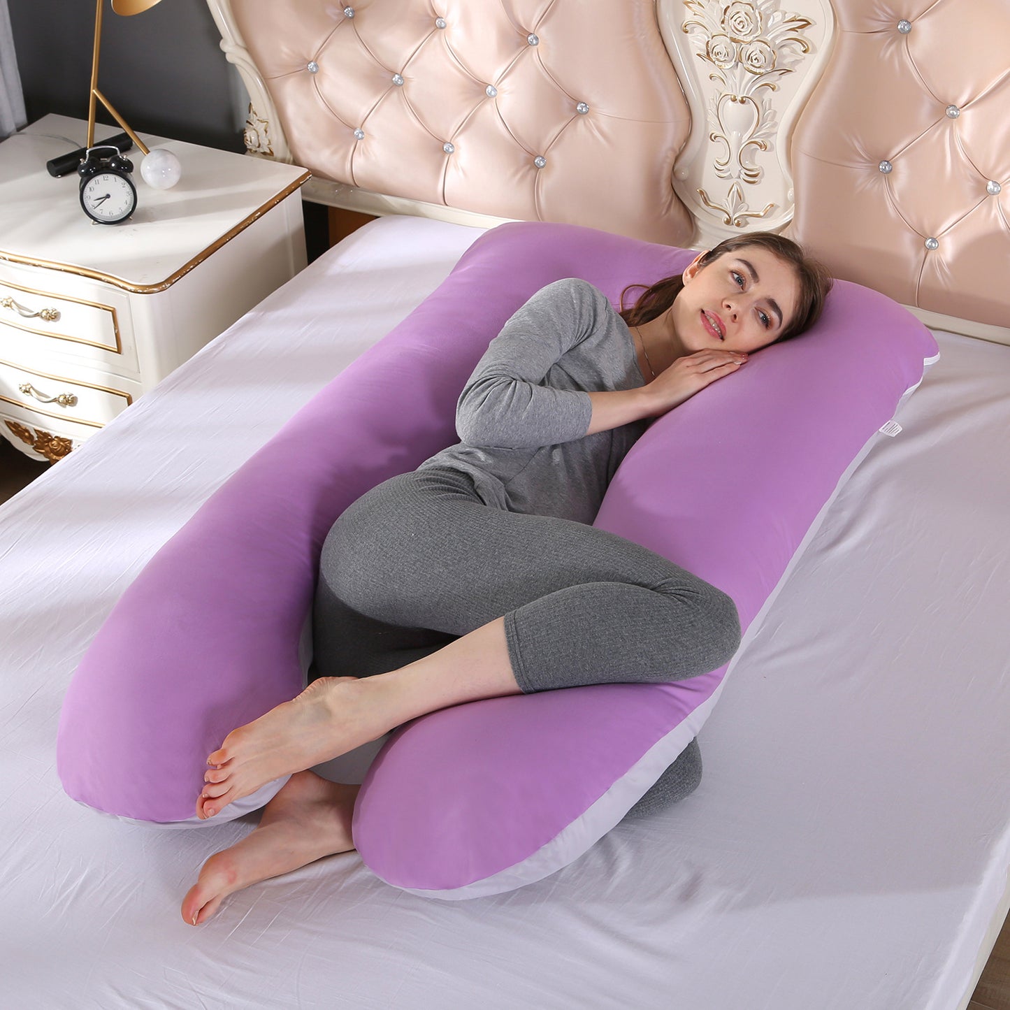 U‑Shaped Body Pillow – Full‑Length Side Sleep Support
