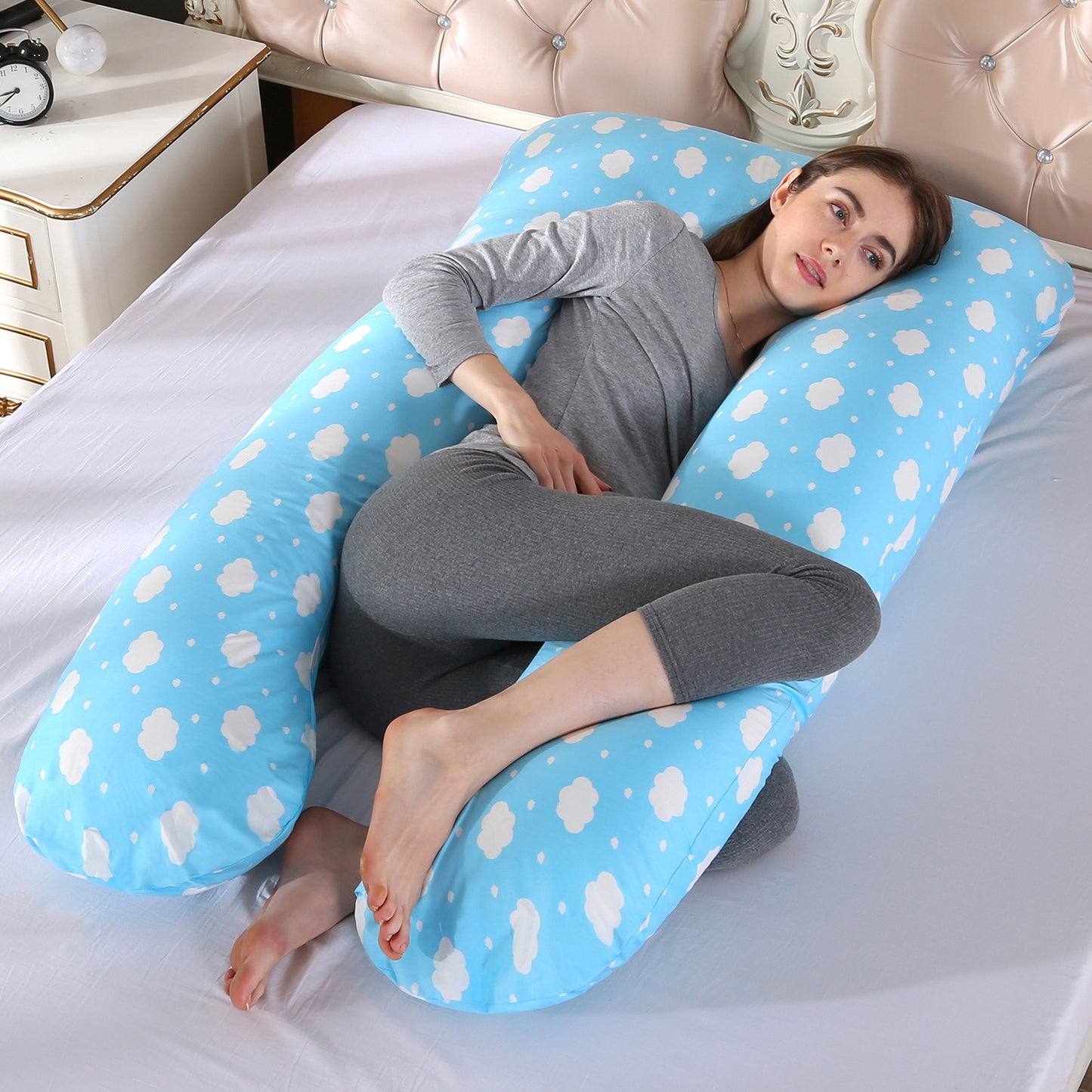 U‑Shaped Body Pillow – Full‑Length Side Sleep Support