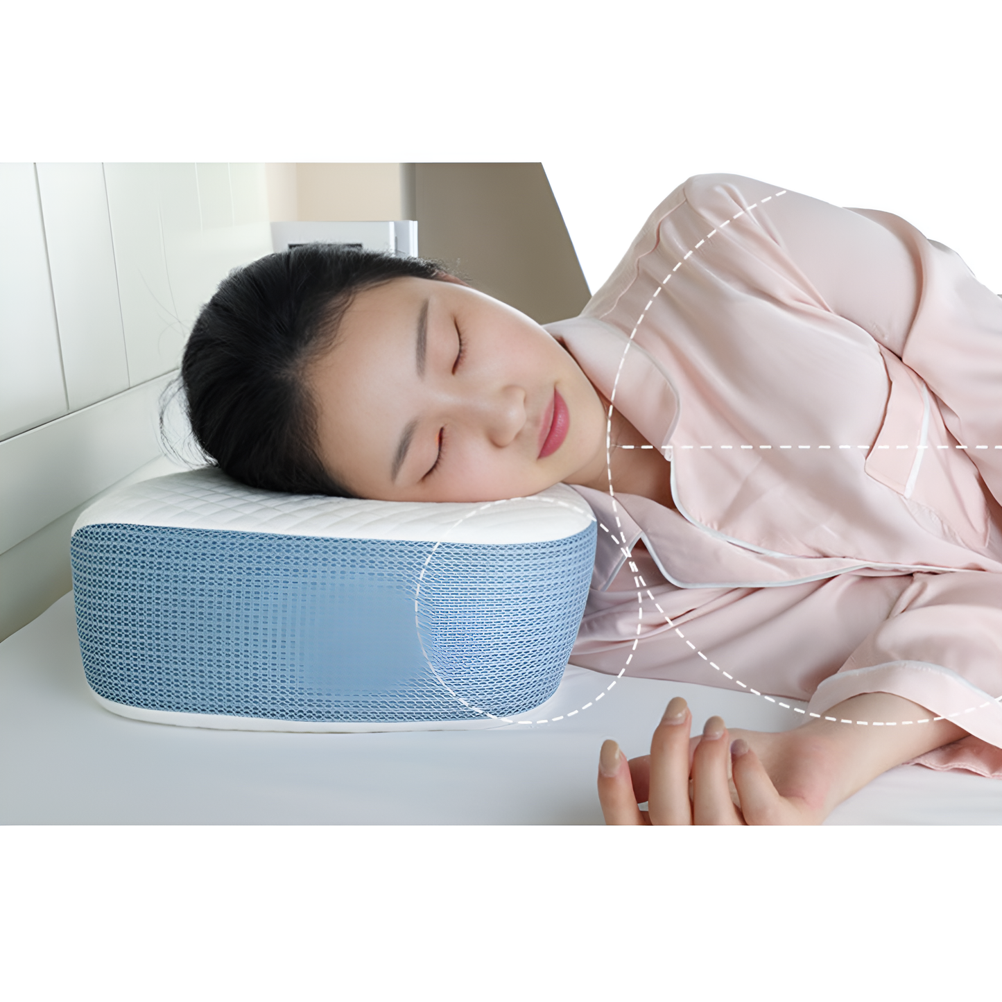 Ergonomic Butterfly Contour Cervical Memory‑Foam Pillow