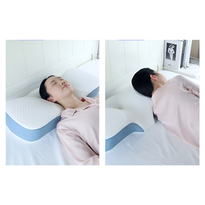 Ergonomic Butterfly Contour Cervical Memory‑Foam Pillow