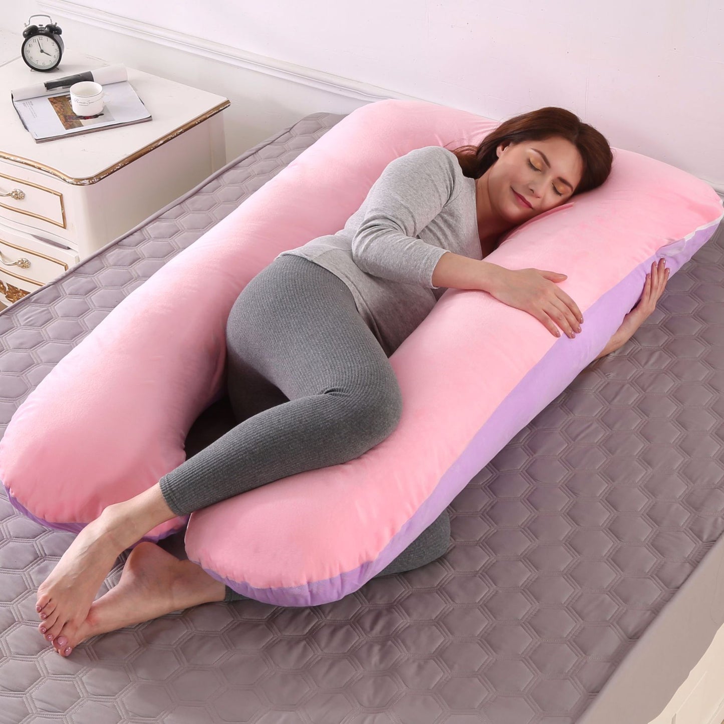 U‑Shaped Body Pillow – Full‑Length Side Sleep Support