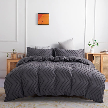 Minimalist Solid‑Color 3‑Piece Bedding Set – Easy Style