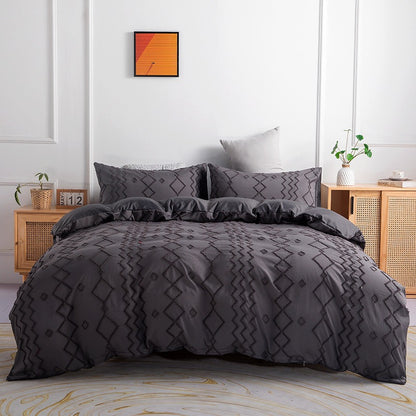 Minimalist Solid‑Color 3‑Piece Bedding Set – Easy Style