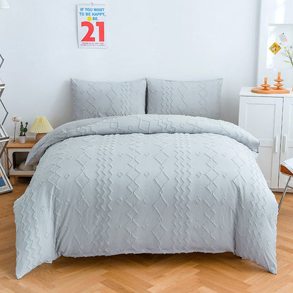 Minimalist Solid‑Color 3‑Piece Bedding Set – Easy Style