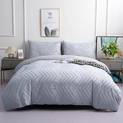 Minimalist Solid‑Color 3‑Piece Bedding Set – Easy Style