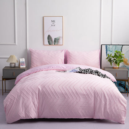 Minimalist Solid‑Color 3‑Piece Bedding Set – Easy Style