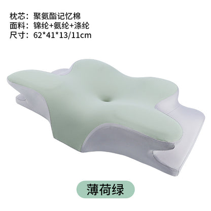 Wing‑Style Cervical Memory‑Foam Pillow – Ergonomic Support