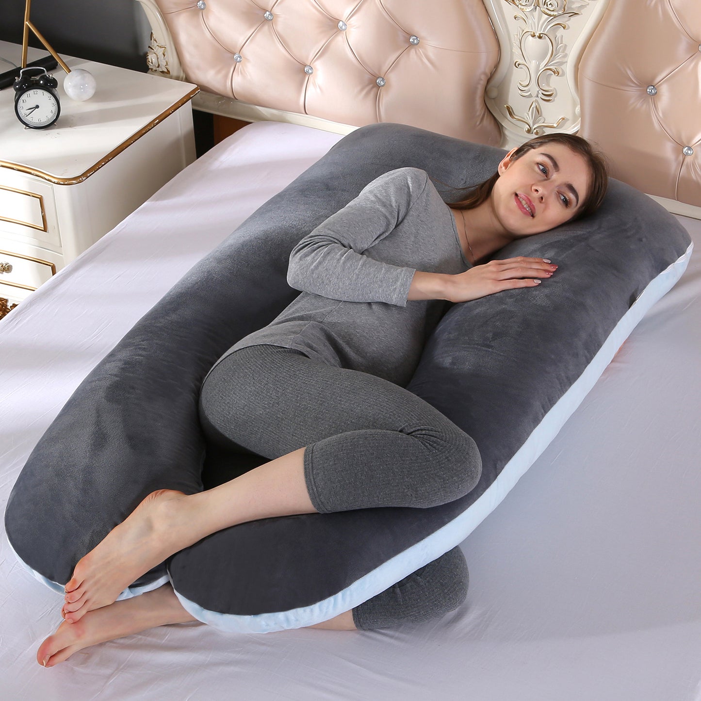U‑Shaped Body Pillow – Full‑Length Side Sleep Support