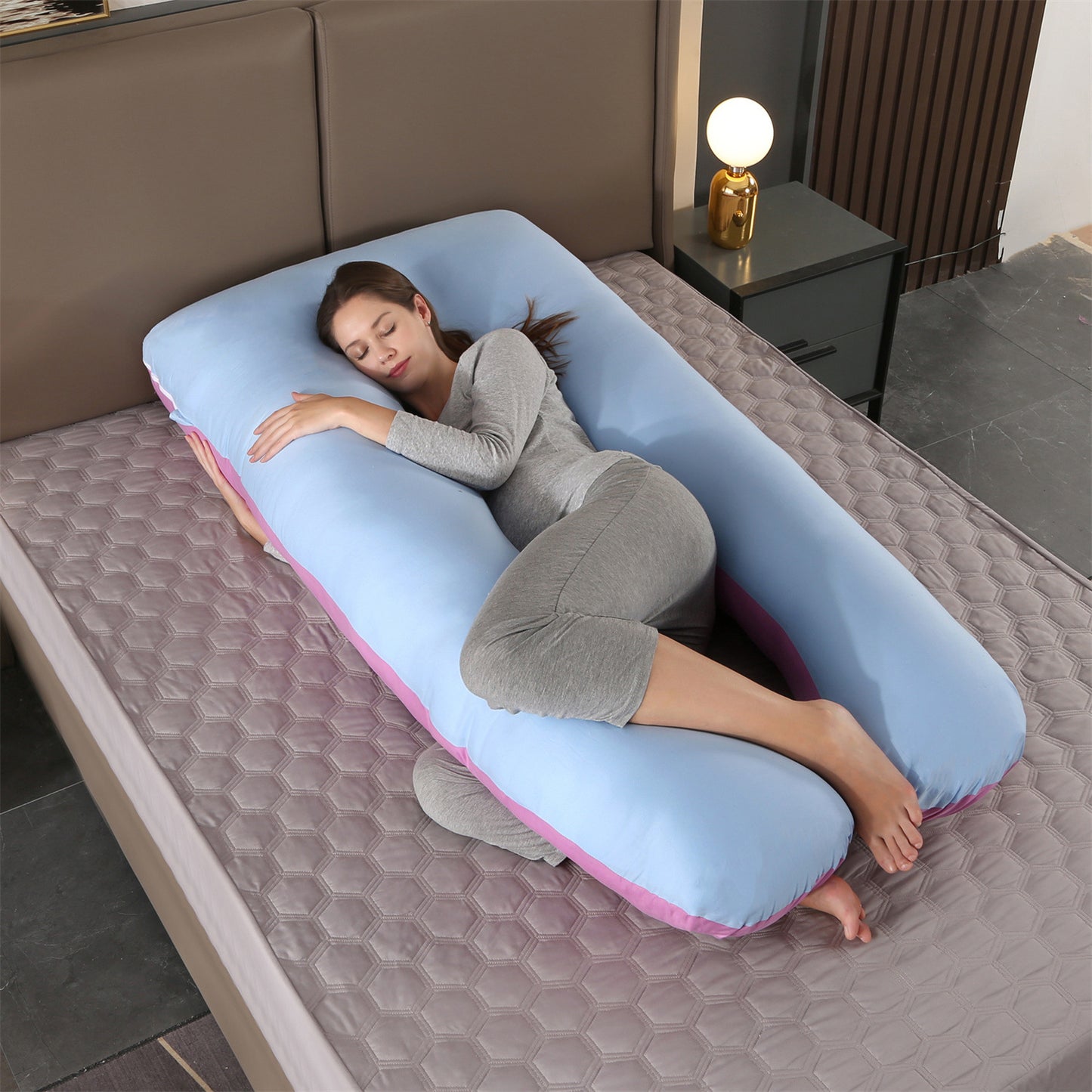 U‑Shaped Body Pillow – Full‑Length Side Sleep Support