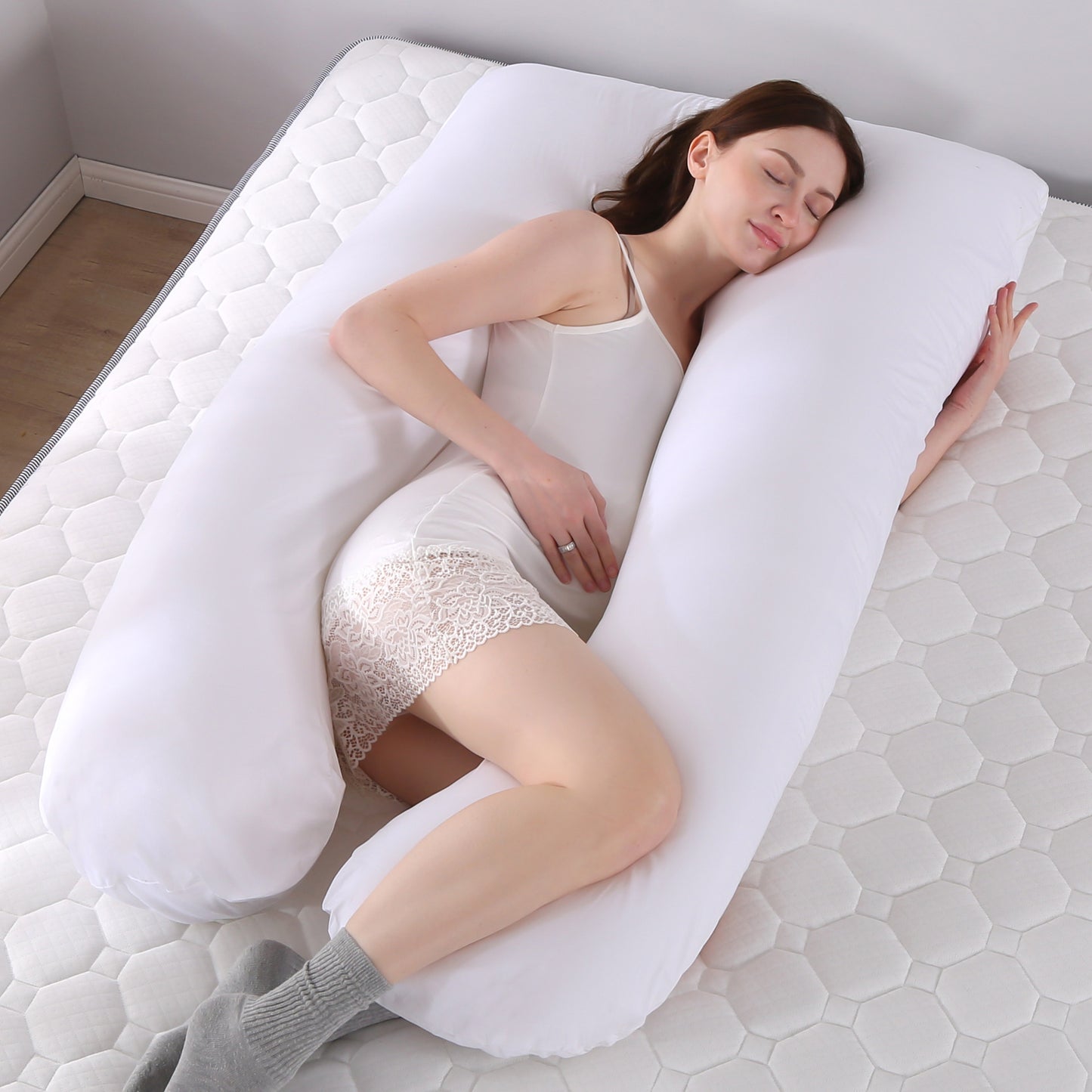 U‑Shaped Body Pillow – Full‑Length Side Sleep Support