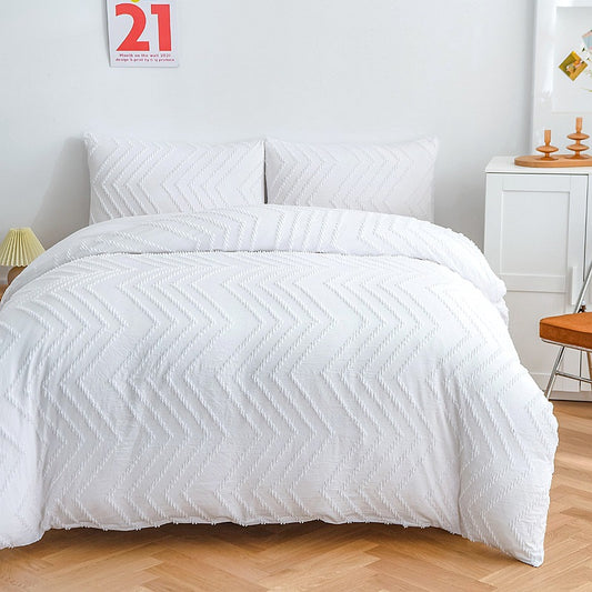 Minimalist Solid‑Color 3‑Piece Bedding Set – Easy Style