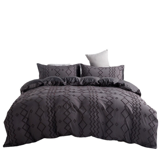 Minimalist Solid‑Color 3‑Piece Bedding Set – Easy Style