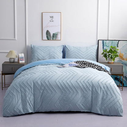 Minimalist Solid‑Color 3‑Piece Bedding Set – Easy Style