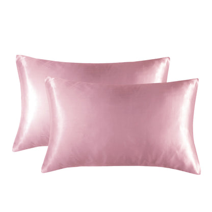 Luxury Solid‑Color Satin Silk Pillowcase – Hotel Collection