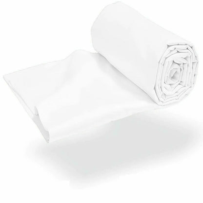 Dazzling 600 TC Pure High Quality Egyptian Cotton Sheets 4 Piece Sheet Set Contain 18 Inch Deep Pocket Fitted Sheet with 360° Elastic Corners All around White Solid Queen Size